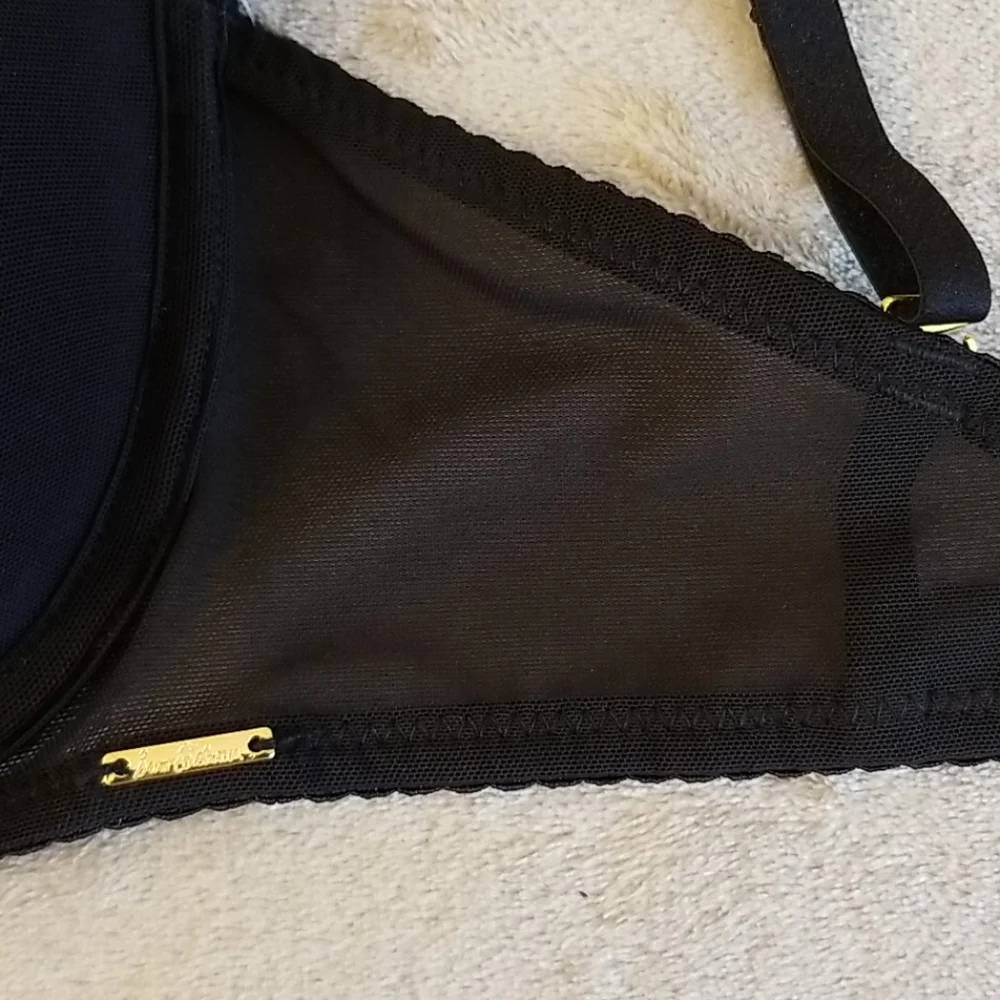 Sam Edelman Mesh Convertible Black Balconette Bra 32C - Picture 6 of 13